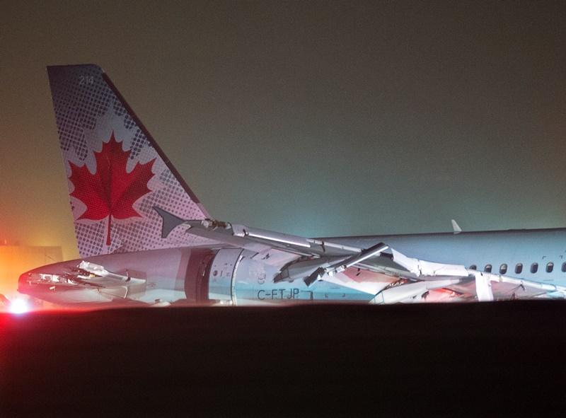 IN PHOTOS: Air Canada plane skids off runway at Halifax airport
