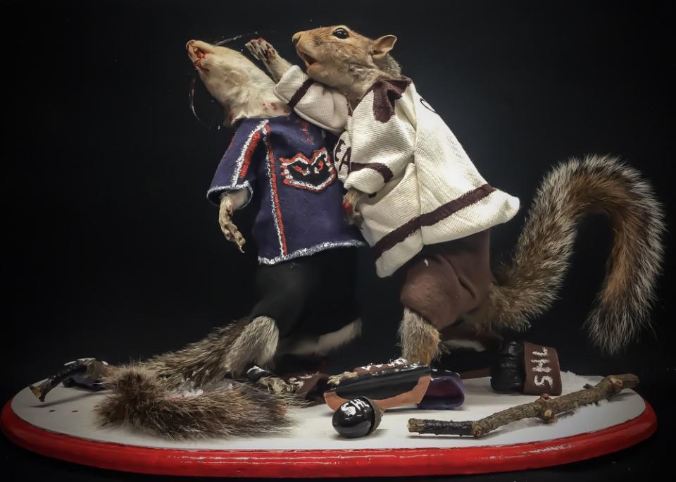 Stuffed store squirrel taxidermy