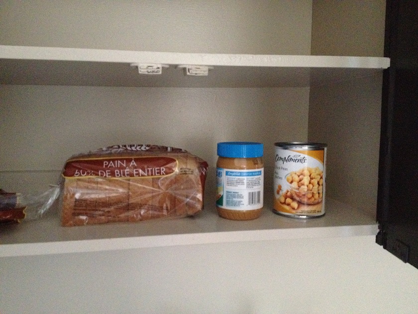 Global reporter Holly Alexandruk hits the halfway mark of the Poverty Pledge. Here's a peek inside her cupboard after grocery shopping with how much someone on social assistance would receive.