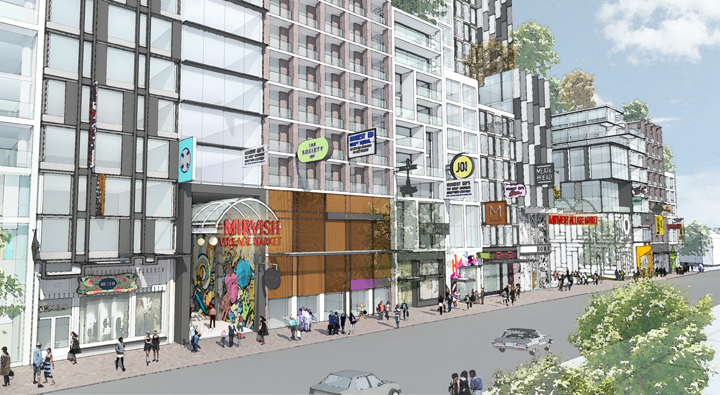 An artist's rendering of what could be included in the redevelopment of Honest Ed's