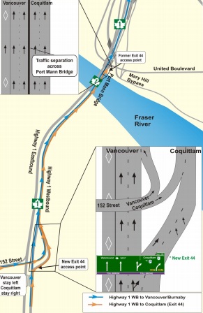 Drivers travelling between Coquitlam and Surrey may notice some changes this weekend.