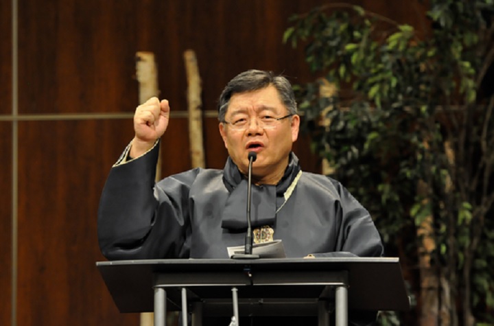 Undated photo of Rev. Hyeon Soo Lim at the Light Korean Presbyterian Church in Mississauga, Ont.