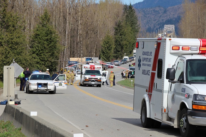A helicopter transports Kent Mayor John Van Laerhoven after a motorcycle accident on March 13, 2015.
