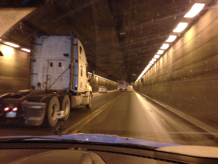 A file photo of the inside of the Lafontaine Tunnel.