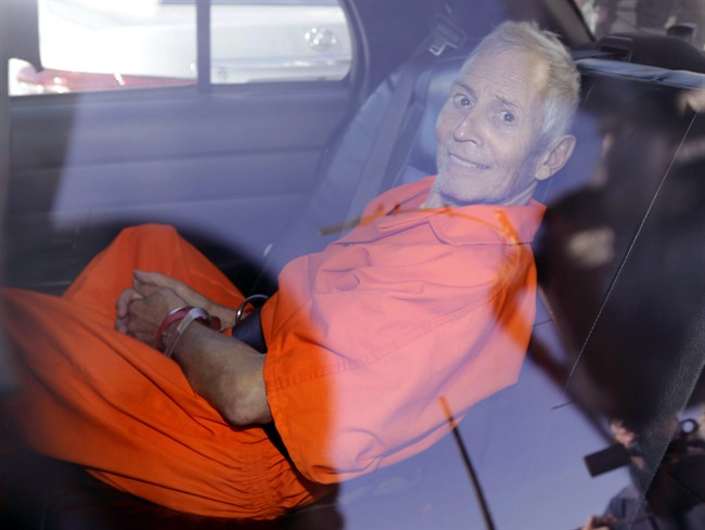 Robert Durst is transported from Orleans Parish Criminal District Court to the Orleans Parish Prison after his arraignment in New Orleans, Tuesday, March 17, 2015. 