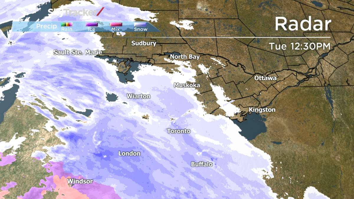 Weather radar for Tuesday March 03, 2015