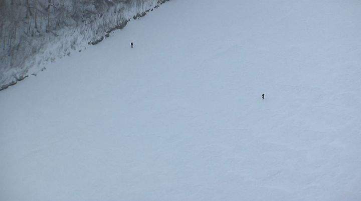 Two teens were spotted walking on the ice on the North Saskatchewan River Wednesday, March 4, 2015.