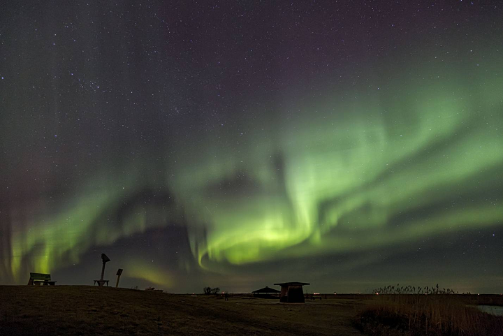 Northern Lights Aurora Borealis Oak Hammock Marsh Manitoba