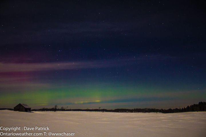 Northern Lights in southwestern Ontario