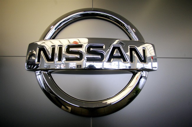 In this March 30, 2011, file photo, a Nissan logo is shown at Gladstone, in Gladstone, Ore.