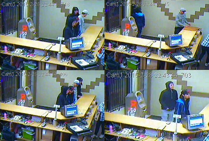 RCMP have released these surveillance photos after a robbery at a liquor store in North Battleford, Sask.
