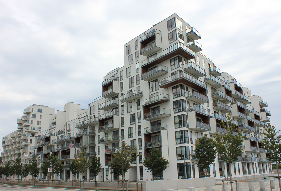An apartment building in Orestad, Copenhagen
