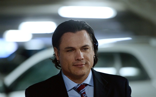 Suspended senator Patrick Brazeau arrives at the Gatineau Courthouse in Gatineau, Que., on Wednesday, March 25, 2015. 
