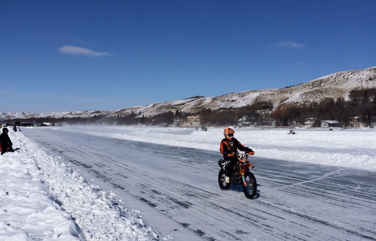 Motorcycle ice racing is just one of many family-friendly activities at this year's Fort Winter Festival.
