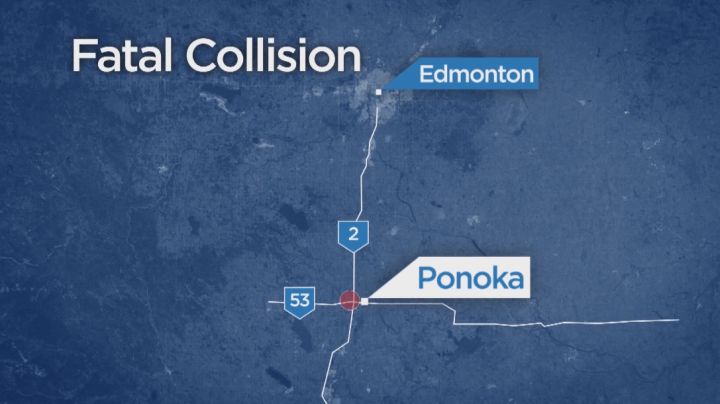 A 16-year-old died in hospital Saturday after a two-vehicle collision west of Ponoka.