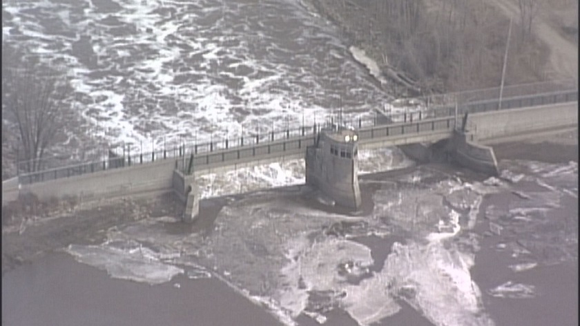 Global's Skyview-1 flew over the recently opened Portage Diversion on March 20. 