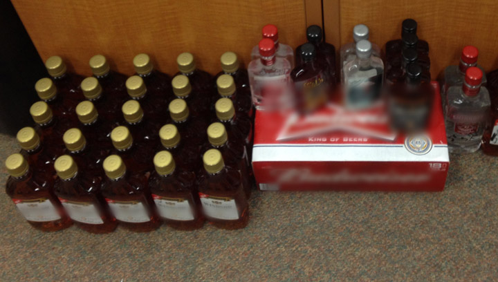 Mounties seize booze they say was destined for northern Saskatchewan communities where alcohol is prohibited.