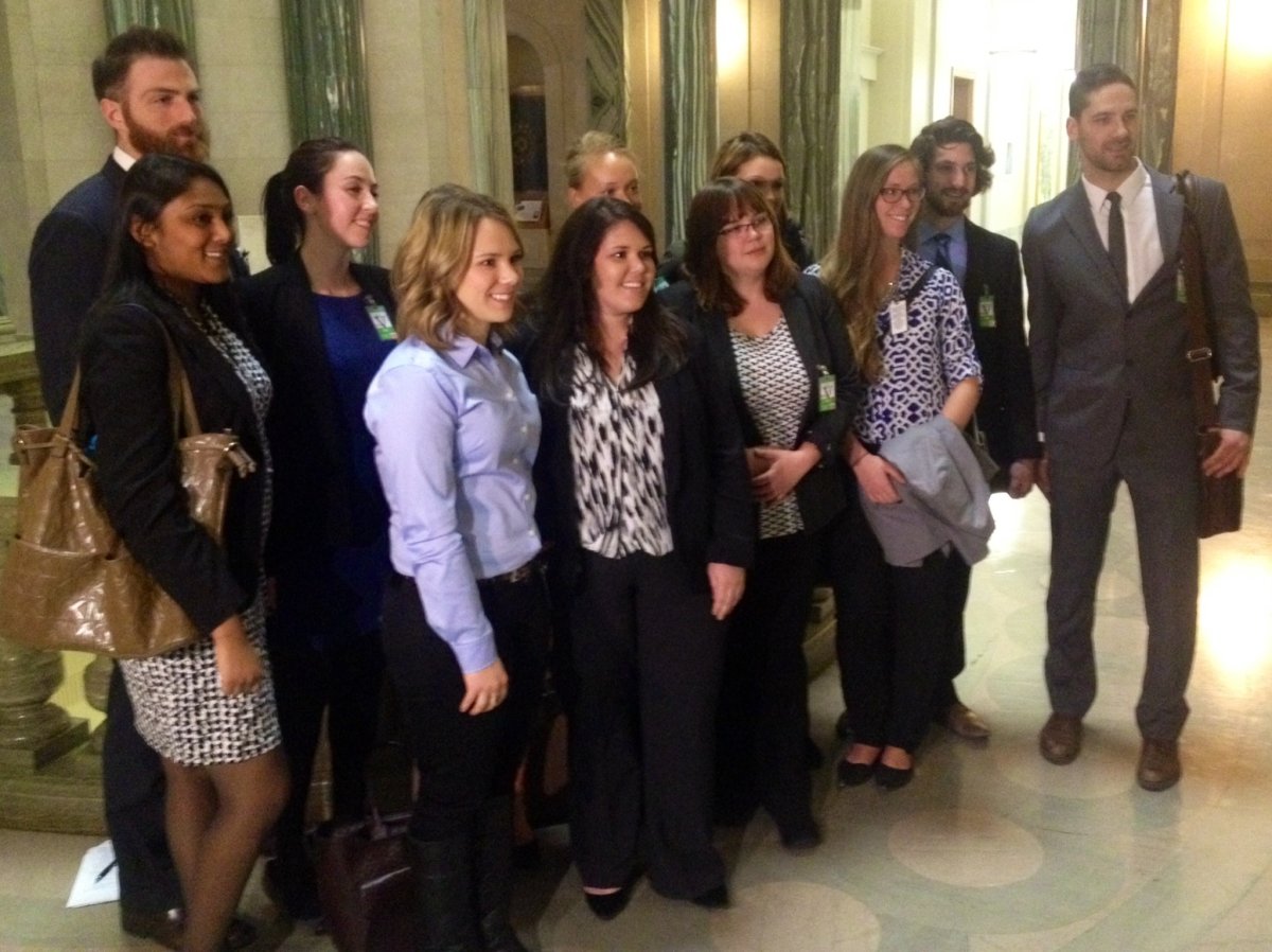 Saskatchewan medical students met with politicians Tuesday to lobby for greater focus on seniors care issues.