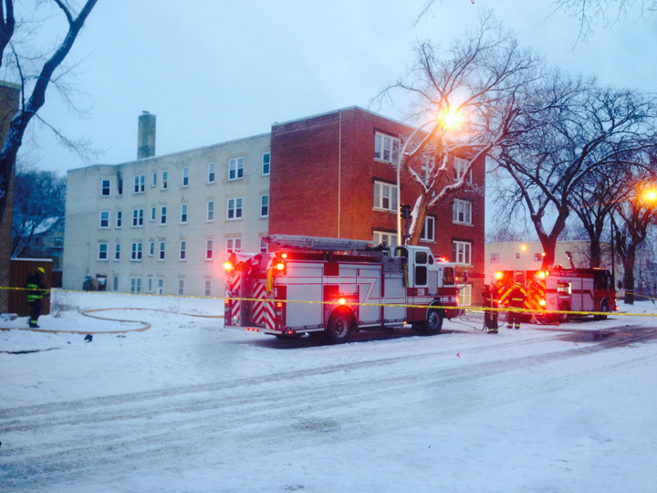 Sherbrook Street apartment block fire Winnipeg
