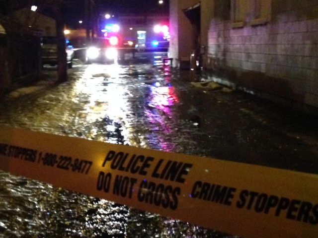 Scene of a suspected shooting in north Edmonton, where a body was found near 118 Ave. and 125 St. Monday, March 9, 2015.