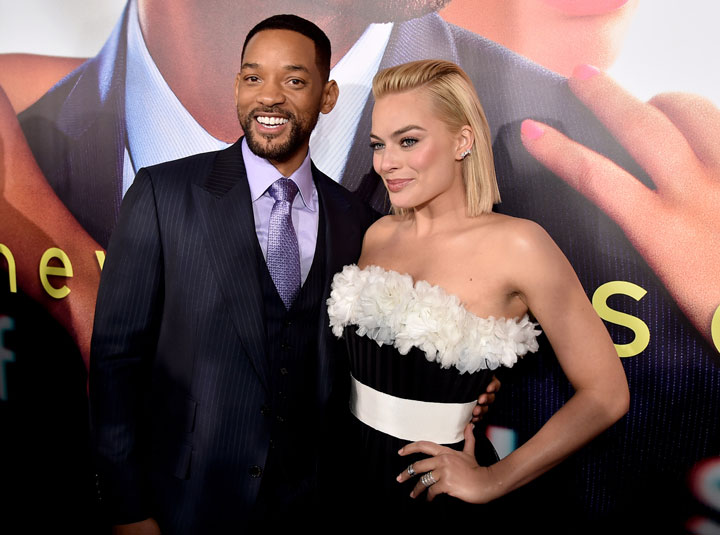 Will Smith and Margot Robbie, pictured in February 2015, will be in Toronto this summer making 'Suicide Squad.'.
