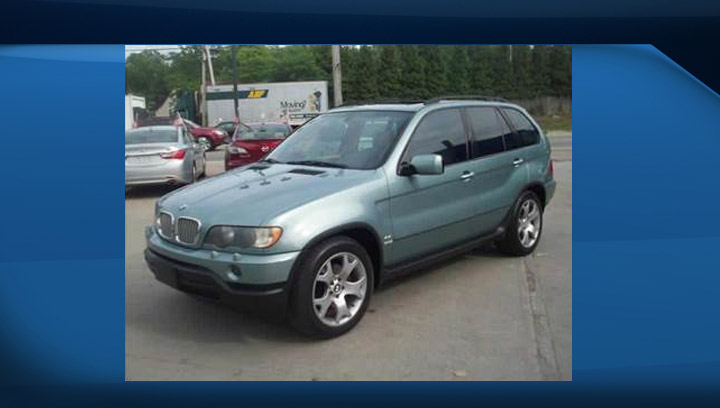 Saskatoon police believe Cory Sheldon Campeau is driving a teal green 2003 BMW X5 SUV with Saskatchewan licence plate 075 JQK.