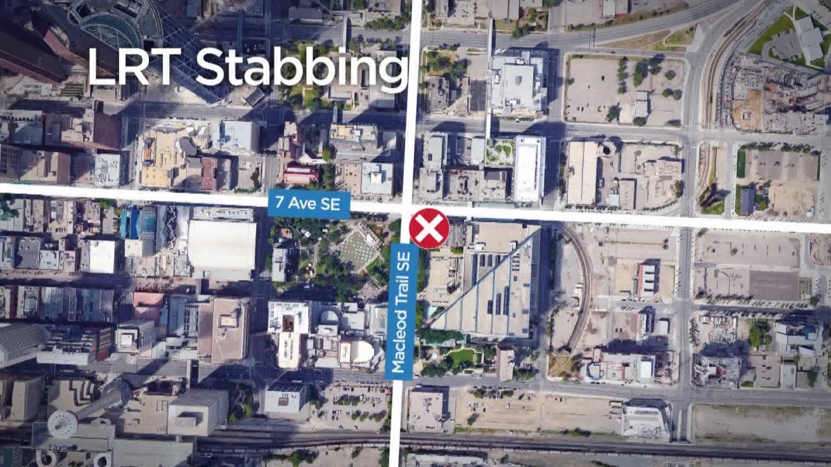 One man was stabbed at the City Hall CTrain station on Tuesday, March 03, 2015.