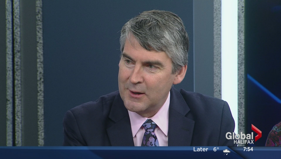 Nova Scotia Premier Stephen McNeil speaks during an interview on Global Halifax's Morning News program, March 26, 2015.