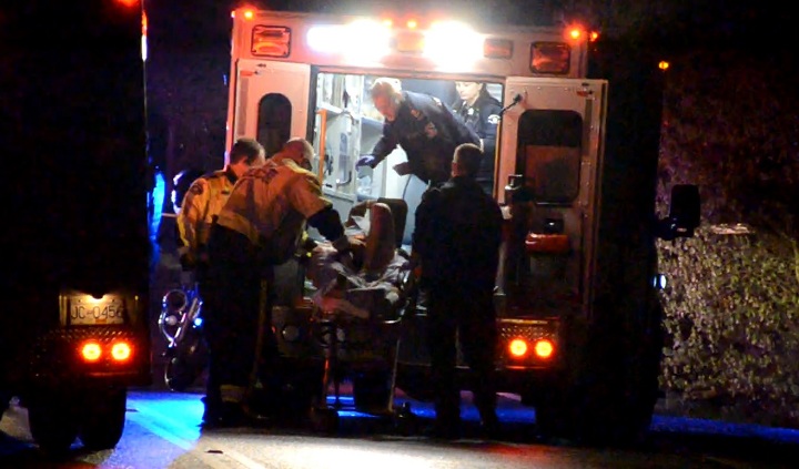 The male was transported to hospital by Ambulance with serious injuries but was in stable condition following a shooting in Surrey on March 12, 2015.