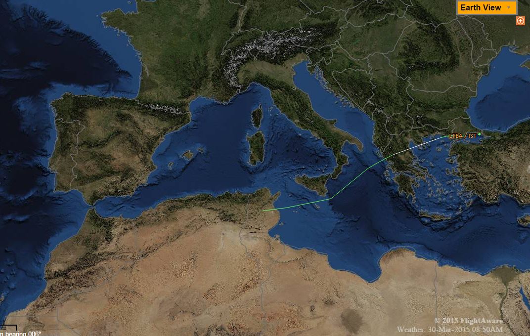 Turkish Airlines flight 15 has diverted to Casablanca.