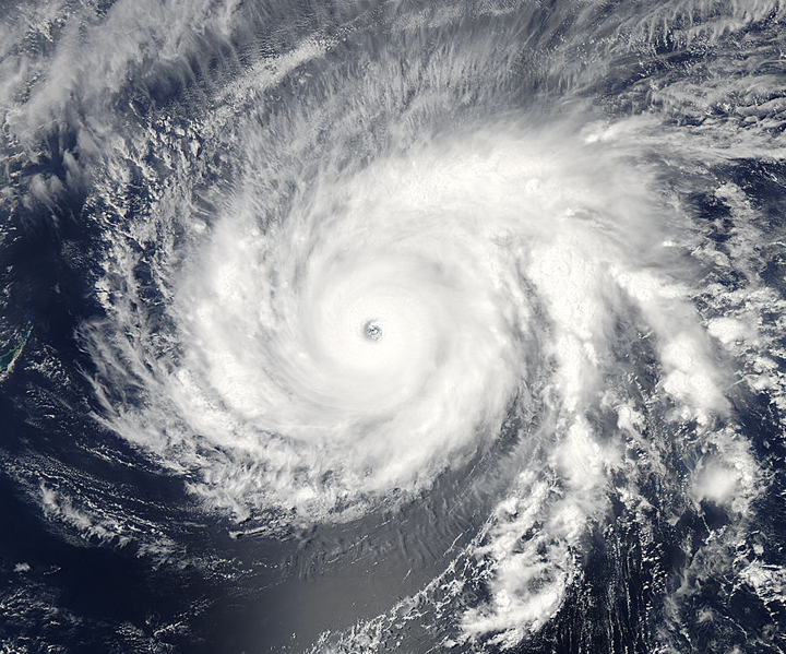 Super Typhoon Maysak on March 31 as seen from a NASA satellite.