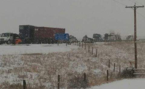 Highway 2 south of Calgary re-opens after several crashes, sending 20 to hospital - image