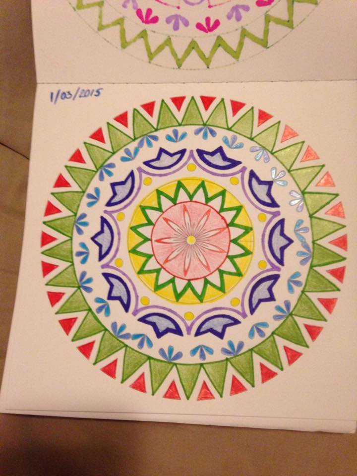 "I just found this book (mini mandala) a few weeks ago and I can't stop myself. Just 15 min before bed sometimes help me to fall asleep."