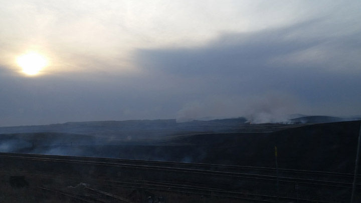 April 24: This Your Saskatchewan photo was taken by Sarah Peiffer of a grass fire that crossed Highway 14 east of Biggar