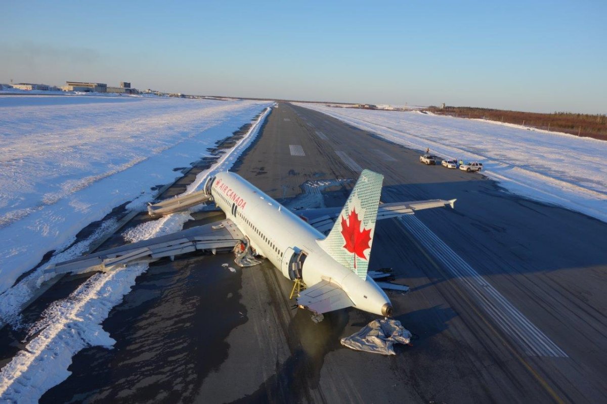 New photos show aerial view of Air Canada flight 624 crash site
