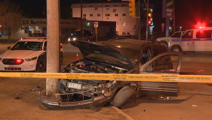 Man in hospital with what is believed to be life-threatening injuries after crash in Saskatoon Sunday evening.