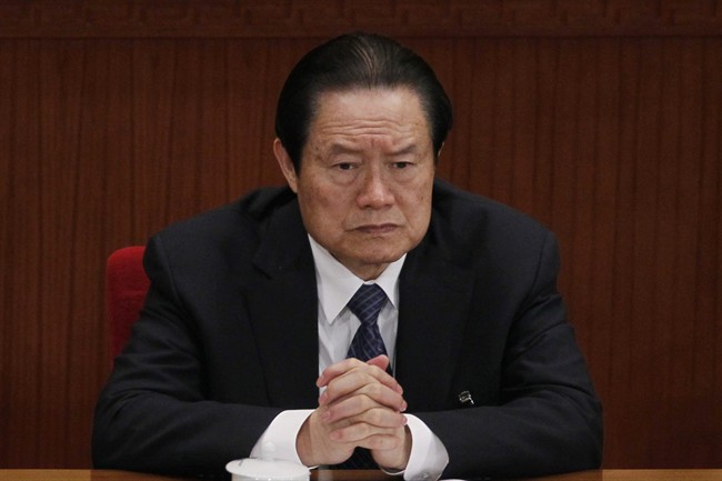 Zhou Yongkang has been formally charged with corruption and leaking of state secrets. (File).