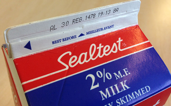 ‘Best before’ dates only apply to unopened packages and are required on items that will keep fresh for 90 days or less.