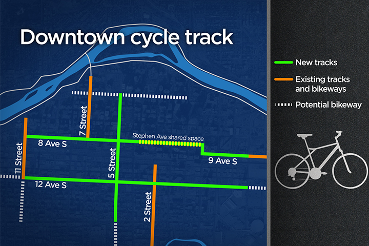 Calgary bike lane project