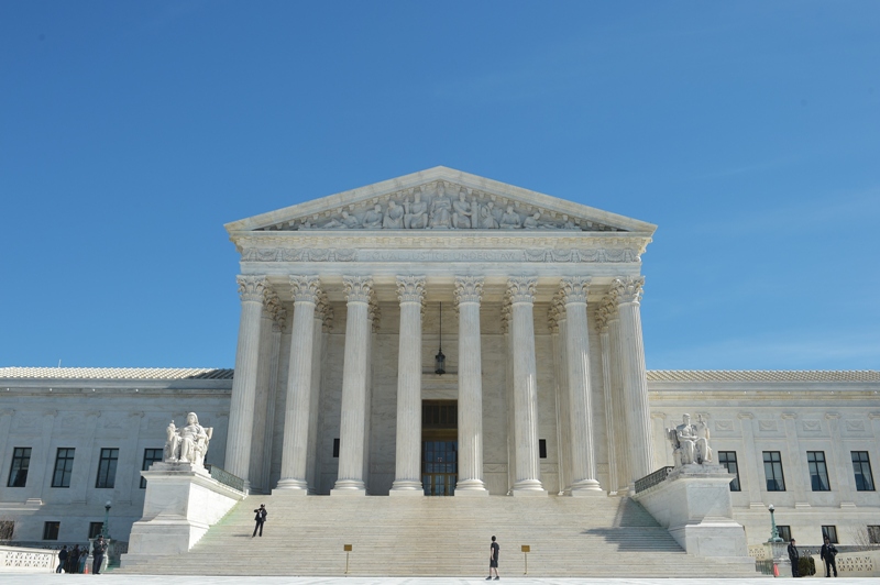 A March 12, 2015 photo shows the US Supreme Court in Washington, DC. 