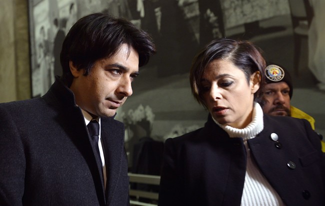 Jian Ghomeshi, left, and his lawyer Marie Henein arrive at court in Toronto on Jan. 8, 2015. 