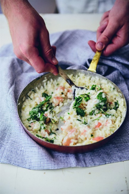 Recipe Curtis Stone's risotto with shrimp lemon cream