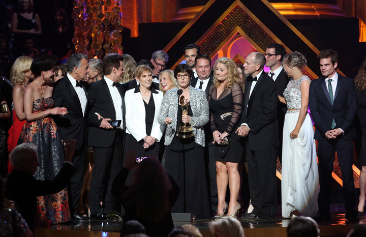 Cast and producers of 'Days of Our Lives' accept the Daytime Emmy for Outstanding Drama Series (which it shared with 'The Young and the Restless').