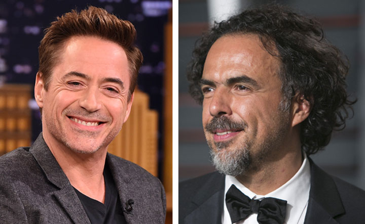 Actor Robert Downey Jr. (left) and director Alejandro Iñárritu.