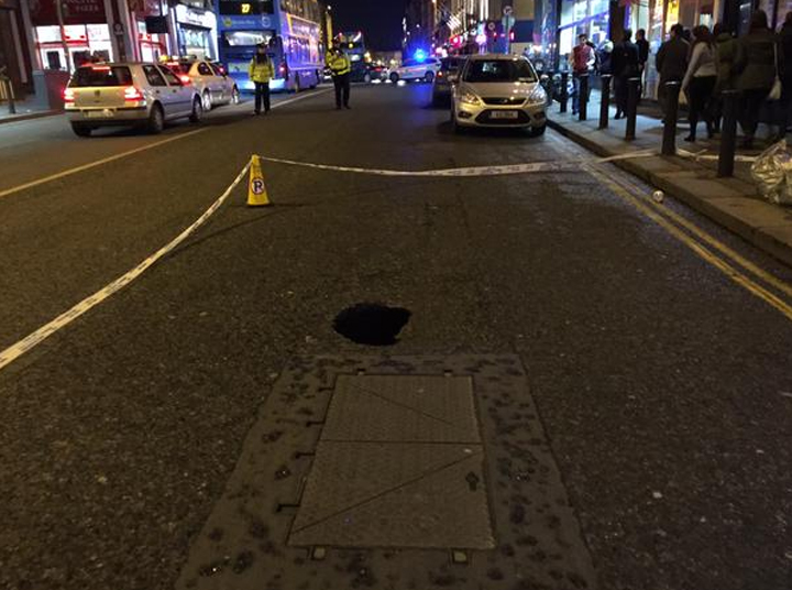 Paddy McKenna tweeted this photo of the sinkhole.
