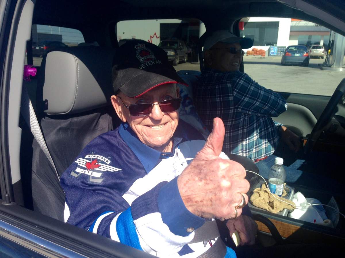 Len Kropioski, 97, is hoping to cheer on the Jets at a home game towards the end of the month.