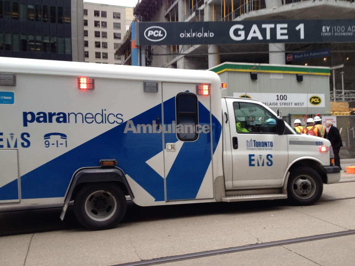 One man is dead after falling 16-feet at a condo development site in downtown Toronto.