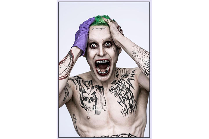Jared Leto, pictured as The Joker for the new movie 'Suicide Squad.'.