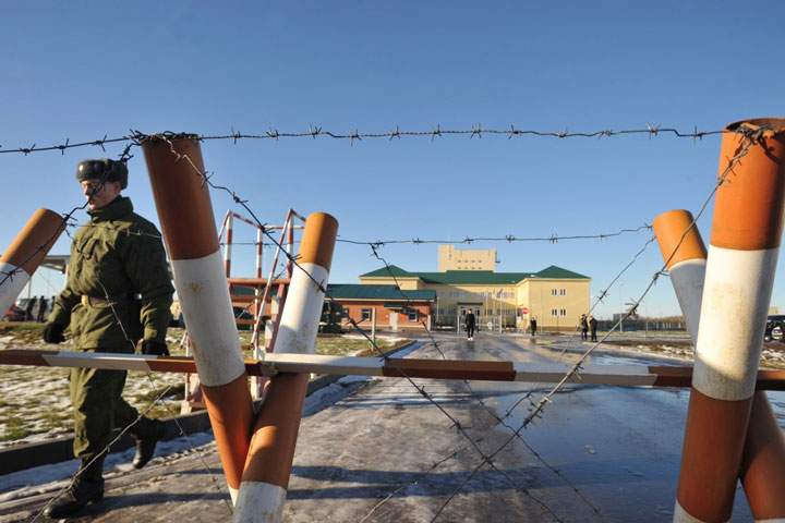 View of the missile attack warning radar Voronezh in Kaliningrad region, Russia.