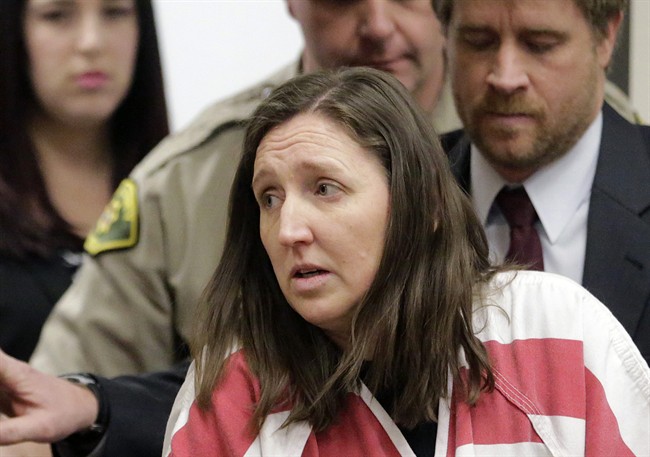 FILE - This Feb. 12, 2015 file photo, Megan Huntsman arrives in court in Provo, Utah. Huntsman who pleaded guilty to killing six of her newborn babies and storing their bodies in her garage is set to be sentenced. She faces up to life in prison at a hearing Monday, April 20, 2015 in Provo.